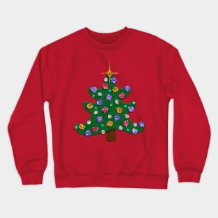 Felt Look Christmas Trees | Cute Stickers by Cherie(c)2021 Crewneck Sweatshirt